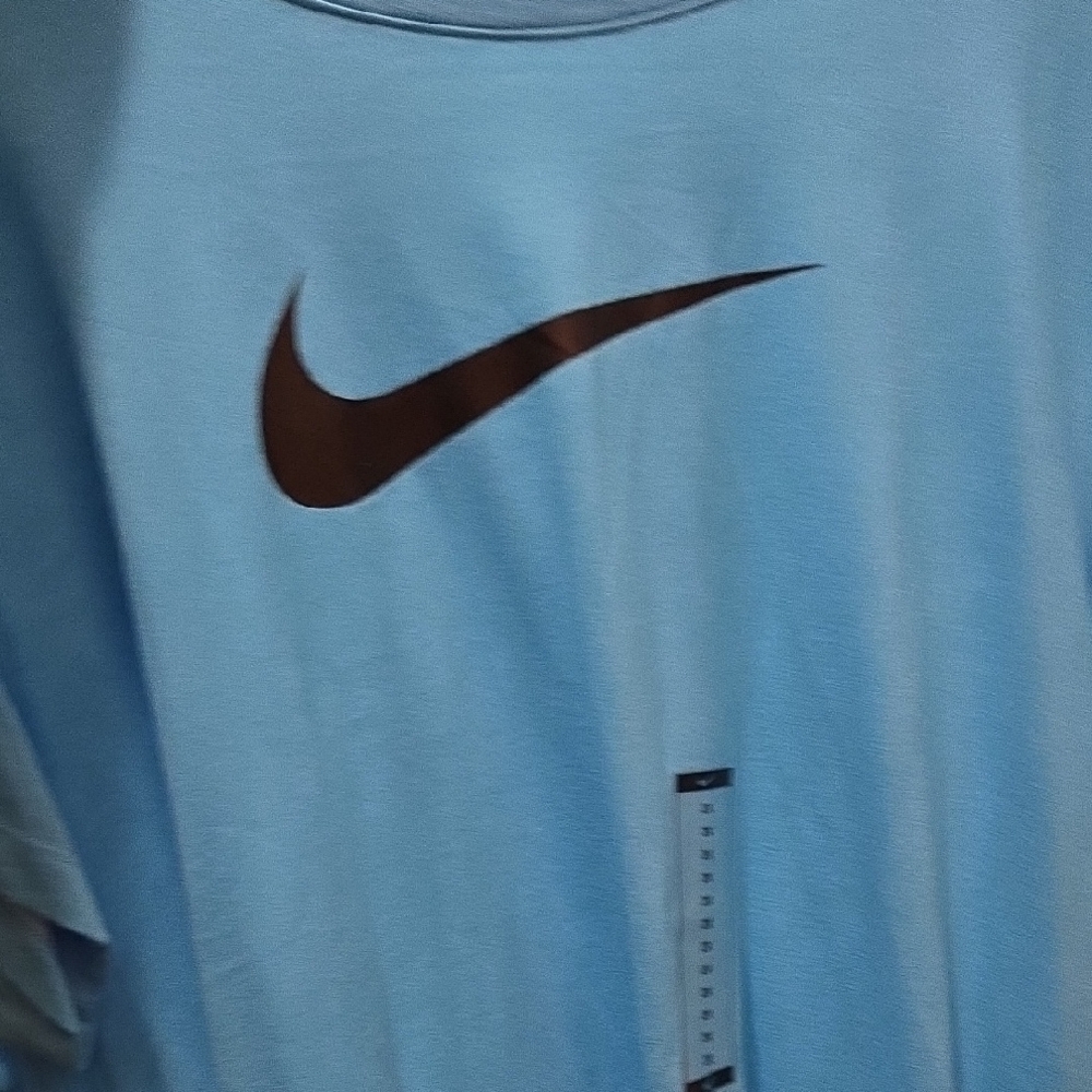 Nike Light Blue Short Sleeve Tee with Black Swoosh
